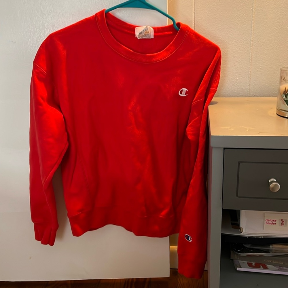 Barley worn champion petite crew neck hoodie